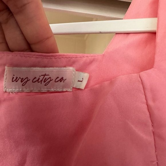 Chic Pink Ruffle Dress - Picture 2 of 4